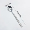 S/L Stainless Steel Spoon Western Style Long Handled Spoon Dessert Spoon Household Round Headed Spoon Soup Spoon DD7. 