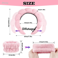 Difutagui Zheng Makeup towel cloth headband women's 3-piece non-slip spa Fifty percent Luxury discount headband and wristband set, soft hairband face wash and. 