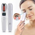 Portable Eye Massager Wand with Heated & Vibration Treatment for Relieving Eyes Dark Circles,Puffiness,Fatigue, Smart Sensor USB Rechargeable Facial Anti-Aging Galvanic Device. 