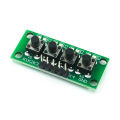 DIY Kit 1x4 4 Independent Key Button Keypad Keyboard Module Mcu for Arduino Student Class Design Graduation Project Experiment. 