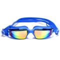 Sapphire Blue Silicone Strap Swimming Goggles (Unisex). 