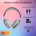 New P9 Wireless Bluetooth Headphones With Mic Noise Cancelling Headsets Stereo Sound Earphones Sports Gaming Headphones Supports TF Designed to Stay Comfortable Fashion Design Latest Version.. 