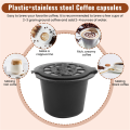 5 Reusable Capsules Refillable Coffee Capsule Filter. 