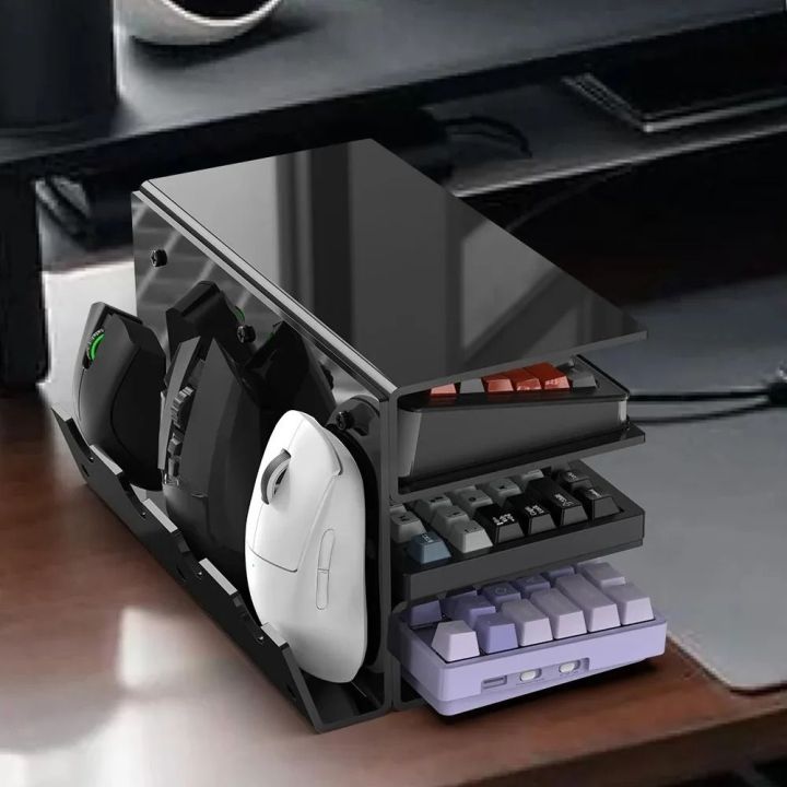 Study Holder 3 Tiers Keyboard Plate Display Stand Clear Desktop ...