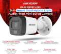 Hikvision 2MP AHD Smart Hybrid Light Audio Fixed Mini Bullet Camera (Need DVR Setup To Use DS-2CE16DOT-LPFS). 