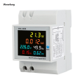 Wenefang 6IN1 Din Rail AC Monitor 110V 220V 380V 100A Voltage Current Power Luxury Factor Active KWH Electric Energy Frequency Meter VOLT AMP. 