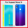Original Huawei Nova 3i Phone Back Cover For Nova 3i Phone Backshell Back Cover Cases Glass Replacement. 