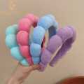 Enacolor Minimalist Candy Colored Cloud Sponge Hairbands for Women Girl Autumn Winter Temperament Bundle Hair Hoop Accessories. 