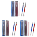 JAERBEE 6 Pcs Welders Pencil with 72 Pcs 2mm Refills Mechanical Pencil with Built In Sharpener Carpenter Pencils. 