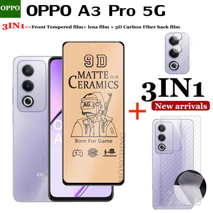 BLKNAIM%203in1%20OPPO%20A3Pro%205G%20Full%20Cover%20matte%20ceramic%20film%20Screen%20Protector%20For%20OPPO%20A3Pro%205G%20ceramic%20Glass%20Tempered%20Glass%20lens%20film%20Carbon%20fiber%20back%20film%20-%20Image%204