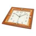 Super Scientific Brown Square Size Numbering Simple Design Wall Clock. 