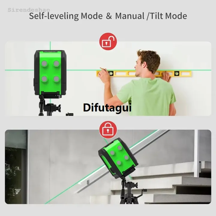 Difutagui HILDA Mini 2 Lines Laser Level Horizontal Vertical Cross ...