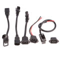 Electric Vehicle Charger Connector Adapter E-bike Lithium Battery Charging Interface Replacement Plug Socket with Wire A JUE. 