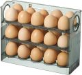 3 Layer Flip Type Refrigerator Egg Storage Box Stand Organizer Tray. 