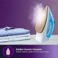 Philips Steam Iron GC1028/20, 2000 Watt,Golden Non-Stick Soleplate, Steam Rate Of Up To 25 G/Min, Drip Stop Technology. 