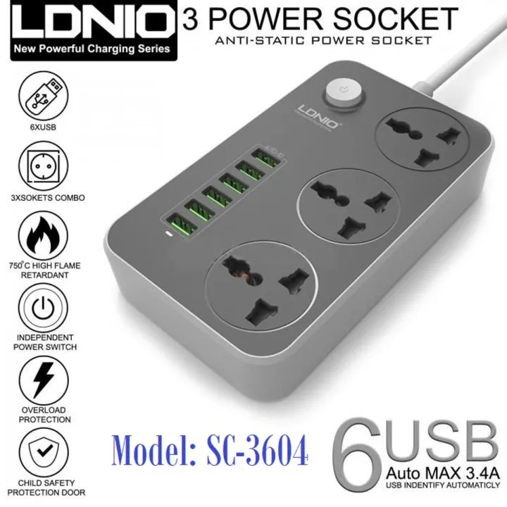 LDNIO%20SC3604%20Hybrid%203.4A%206%20USB%20&%203%20Electrical%20Power%20Socket%20Fast%20Charging%20Smart%20Power%20Strip%20-%20Multi%20Plug%20-%20Multi%20Plug%20-%20Image%203