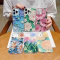 For iPhone 16 15 14 13 Pro Max 12 11 Pro 7 Plus 8 XS X XR SE 2020 Flower Bling Phone Case Epoxy Shockproof Phone Case Cover. 