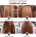 Rechargeable Mini Hair Straightener Brush, Portable Straightening Comb. 