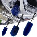 1PC New Long Soft Handle Car Wheel Brush Blue Microfiber Brush Multifunction Cleaning Brush Washing Tool Rim Hub Brush. 