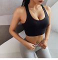 BLUE BELL=U Shape Row Buckle High Impact Sport Bra Criss Cross Sexy Back Wide Under Bust Push Up Bra Women Crop Top Gym Fitness. 