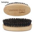 Sutuiying Wooden Hair Beard Brush For Men Natural Wood Comb Boar Bristle Mustache Profesional Brush Travel Men's Waves Brush Gifts Birthday Beard Care. 
