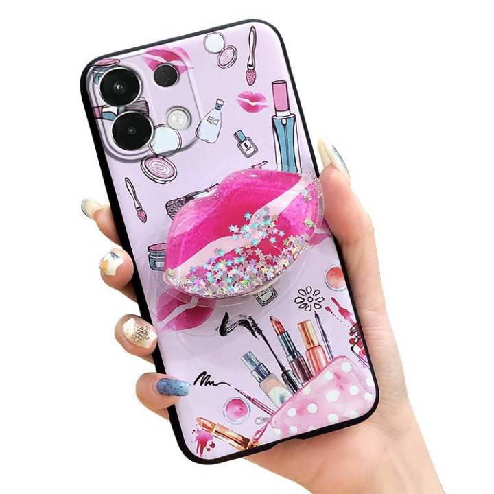 Skin%20feel%20silicone%20Soft%20Case%20Phone%20Case%20For%20OPPO%20K12S/K13%205G%20Simplicity%20Rotatable%20stand%20TPU%20Phone%20Lens%20Protection%20cute%20-%20Image%205