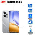 Realme 14 5G Tempered Glass 3 in 1 Screen Protector for Realme 14X C75X Note 60X Tempered Glass with Camera Lens Glass Protector. 