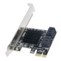 Expansion Card PCIE to SATA3.0 Expansion Card 4 Port SATA III 6G for SSD HDD IPFS Mining. 