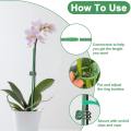 Plant Stakes Sets, Plant Sticks with Connect Pipe for Indoor and Outdoor Plants, Green Adjustable Plant Support Stake Easy to Use. 