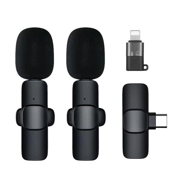 K9 Wireless Lavalier 2.4G Live Broadcasting Host Microphone Noise Reduction High Sound Quality Ultra Long Distance Small Microphone