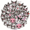 Linman 50pcs Sanrio Stickers Cute Cinnamoroll Kuromi My Melody Stick er For Laptop Phone Case Girls Sanrio Anime Stickers Kids Toys. 