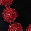 Red Crystal Flower Pote Set For Women. 