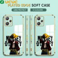 UCUC for Realme 9 Pro / OnePlus Nord CE 2 Lite 5G Back Cover + Free Lanyard Cap Luffy Luxury 6D Plating Soft Silicone Phone Case. 