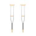 Axillary Aluminum Walking Crutches with Underarm Support – Adjustable Medical Crutches (Pair). 