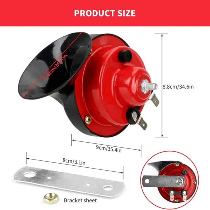 2Pcs%20Motorcycles%20Modification%2012V/24V%20Loud%20Car%20Horn%20300DB%20Super%20Loud%20Air%20Horns%20Replacement%20Kit%20Red%20Waterproof%20Motorcycles%20Speaker%20Universal%20-%20Image%203