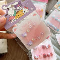 3D Sanrio Hello Kitty Child Fake Nails Kuromi Melody Cinnamoroll Press On Nails Y2K False Nails. 