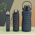 3in 1Water Bottles Lock Feature & Top Lid with Times Drink for Office/Home/Sports/outdoor. 