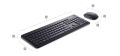 Dell Wireless Keyboard and Mouse - KM3322W -Black. 