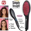 Simply Straight Ceramic Hair Straightening Brush - Black & Pink. 