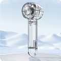 Silent Charging Cooling Fan with Hook Transparent Mini Fan Refrigerable Portable Turbo Handheld Fan Outdoor. 