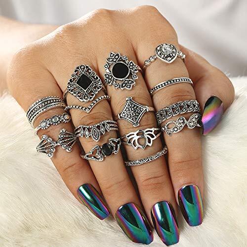 NEW%2015%20Pcs/Set%20Vintage%20Design%20Ring%20Crystal%20Crown%20Finger%20Ring%20Set%20Trendy%20Silver%20Rings%20Set%20for%20Women%20Girls%20Jewelry%20Accessories%20Gifts%20-%20Image%202