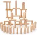Antlantic Wood Store Wooden Wiss Toy Blocks Toy for Kids with 4 Wooden Dice Toy Tumbling Tower 54 Pieces. 