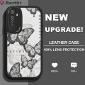 Jizetin for Realme X2 / Realme XT / OPPO K5 Back Cover Sketch Butterfly PU Leather For Girls Boys Soft Phone Case. 