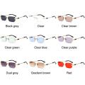 Retro UV400 Rimless Rectangle Sunglasses Y2K Frameless Sun Glasses Shades for Women & Men. 
