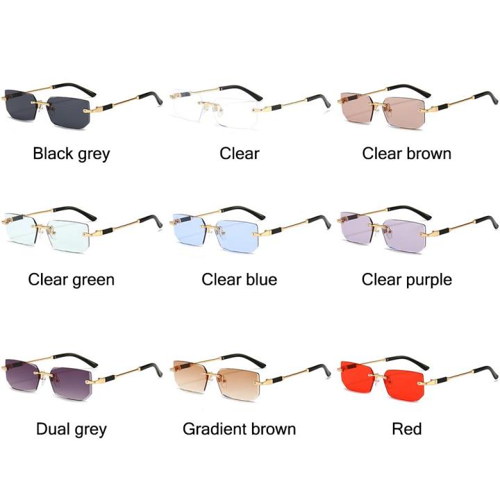 Retro%20UV400%20Rimless%20Rectangle%20Sunglasses%20Y2K%20Frameless%20Sun%20Glasses%20Shades%20for%20Women%20&%20Men%20-%20Image%202