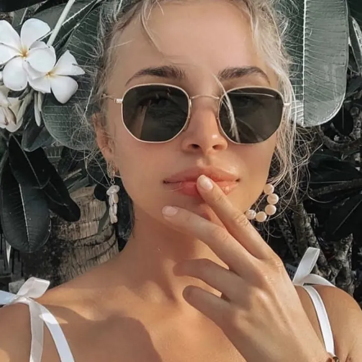 Womens Hexagon Sunglasses Hexagon Sunglasses Women Brand