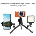 New specials Double Ball Head Magic Arm 1/4 Inch Screw CNC For SLR Camera Tripod Cage Rig LED Video Light Microphone Field Monitor Load 1.5kg A JUE. 