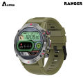 Alewa Ranger Amoled Round Smartwatch | BT Call | IP68 Waterproof | Always On Display | 410mah Battery (Black/Gray/Green). 