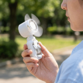Stable Clip Design Long Lasting Battery Foldable Clip On Fan Turbine Wind Wheel Foldable Lightweight Body Mini Cooling Fan Multiple Usage Ways Simple Control Keys Turbine Small Fan Backpack Clip. 