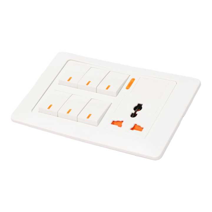 6%20Gang%20+%20Multi%20Socket%20Switch%20With%20Indicator%20And%20Fan%20Dimmer%20Provision%20White%20(3*5)%20-%20Image%203